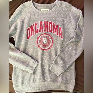 Pressbox Gray Oklahoma Crew Neck Sweater